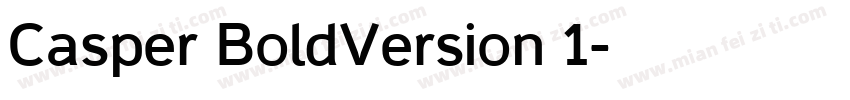 Casper BoldVersion 1字体转换